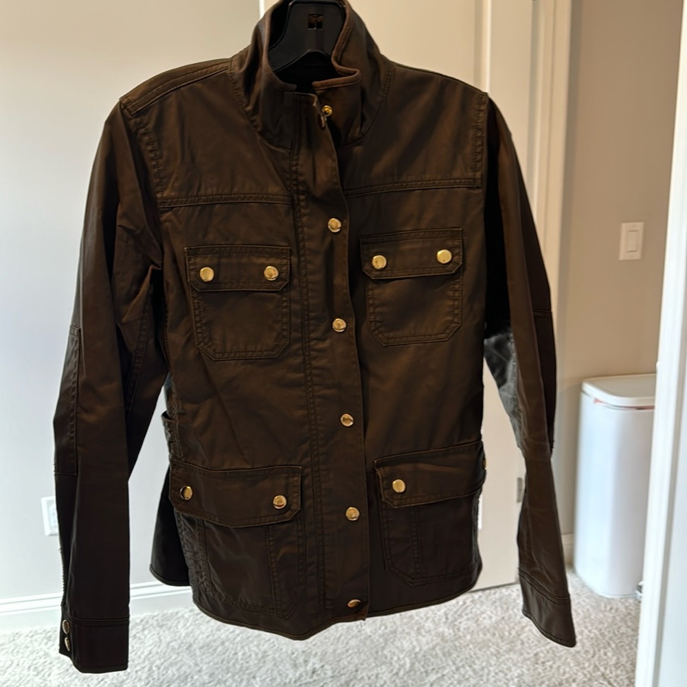 J Crew Field Jacket in olive green! In great condition!